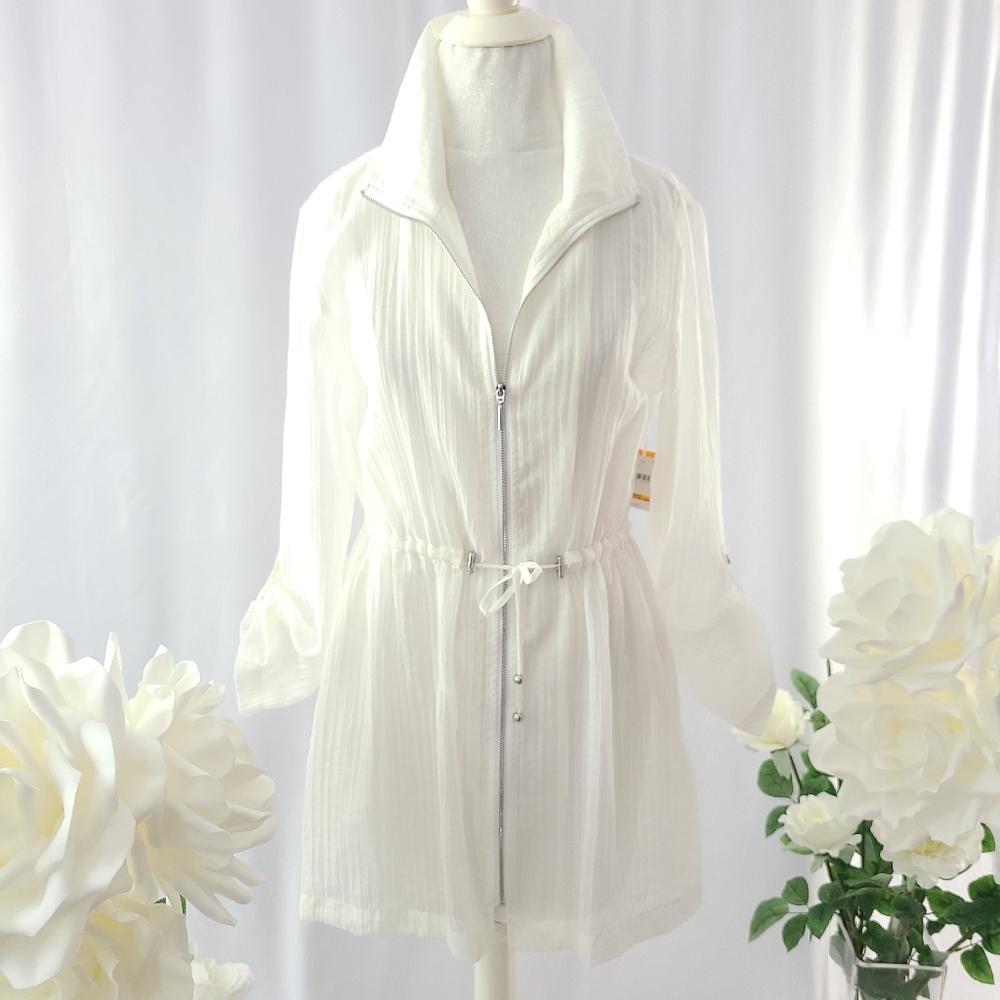 *SOLD* Transparent Tie at Waist Jacket - Picture 1 of 7